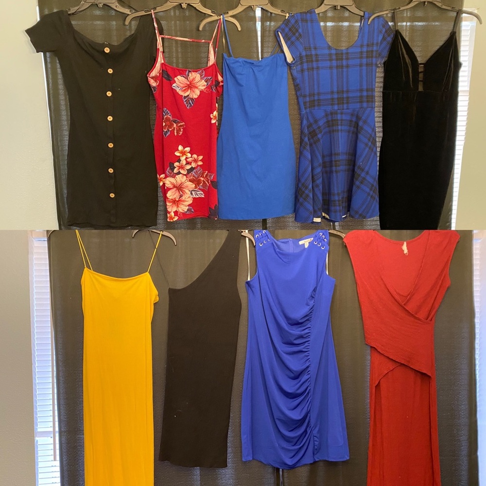 Preloved LOT of 9 Med Women Dresses Complete Set